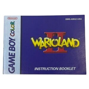 Nintendo Wario Land II Game Boy Color Manual DMG-AWLE-USA Instruction Booklet